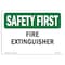 Signmission OSHA SAFETY FIRST Sign, Fire Extinguisher, 24in X 18in Aluminum, 18" W, 24" L, Landscape OS-SF-A-1824-L-10618 - alternate 1